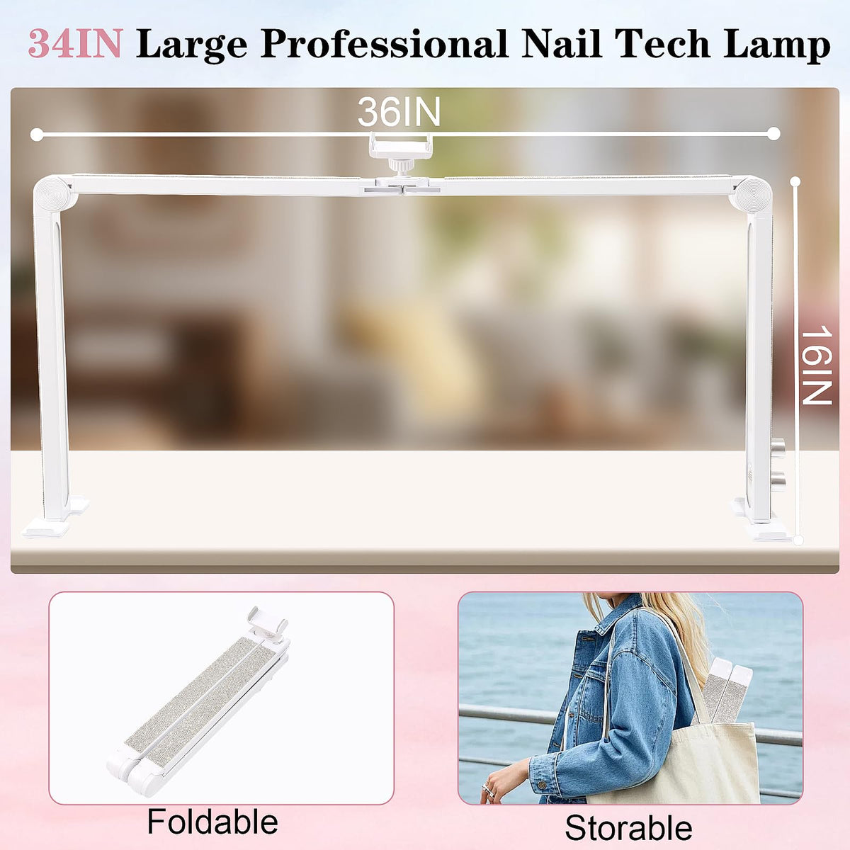 Ciyebst Nail Tech Lamp with heavy base delivers stable performance on any surface.