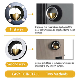 Cizenal handmade bell on cafe door delivers tranquil tones for customers.