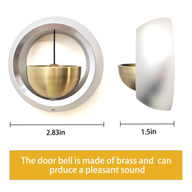 Cizenal door chime mounted on glass surface for subtle door notification.