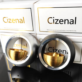 Elegant silver door chime enhances entry experience without damage.