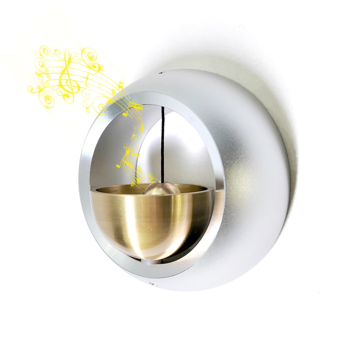 Cizenal shopkeepers bell silver on a store door with a gentle chime.