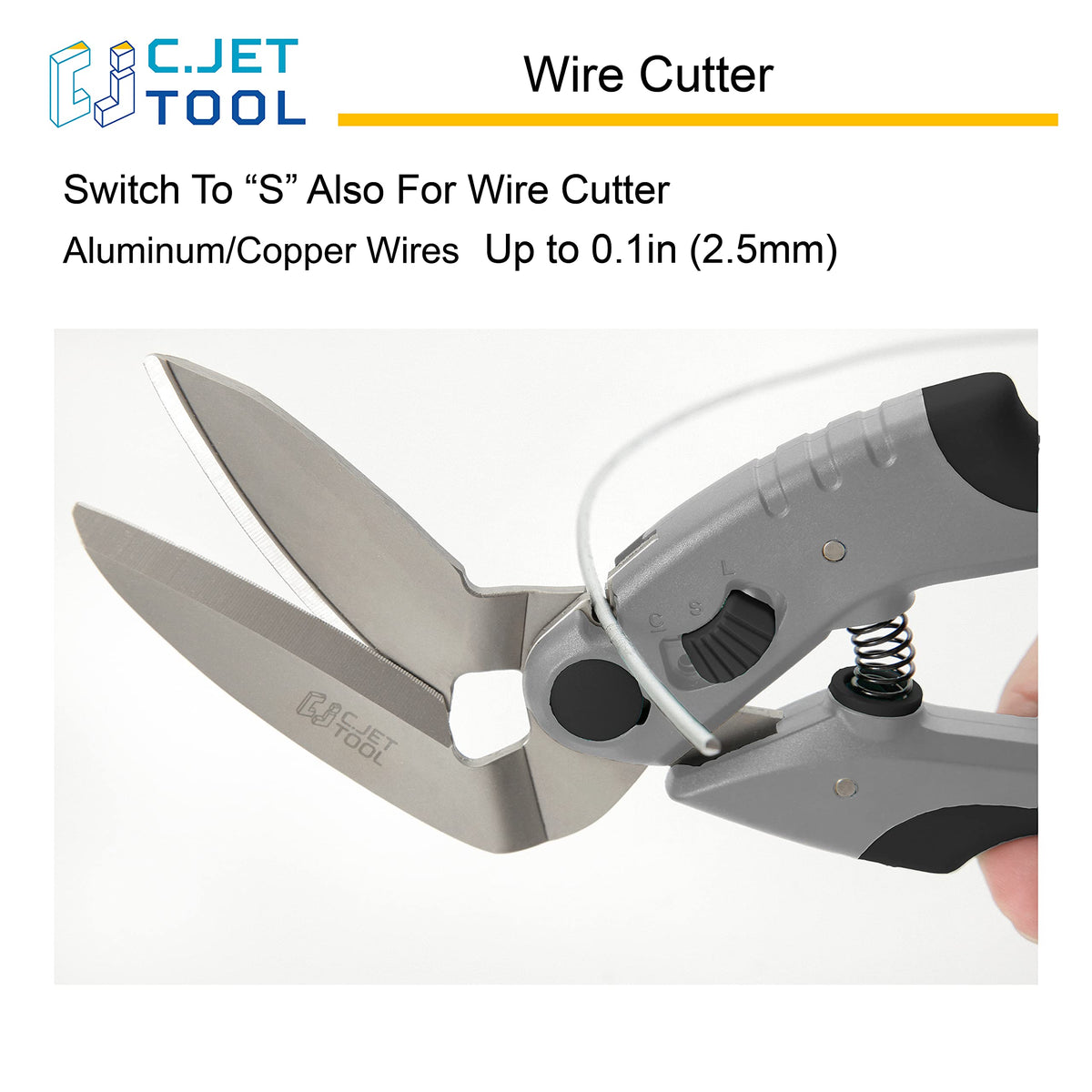 C.JET TOOL 10 blade safety guidance visible to protect blades.