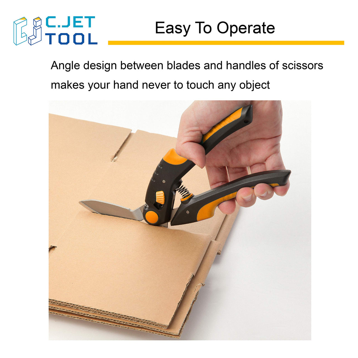 C.JET TOOL cardboard-cutting view demonstrates efficient material handling