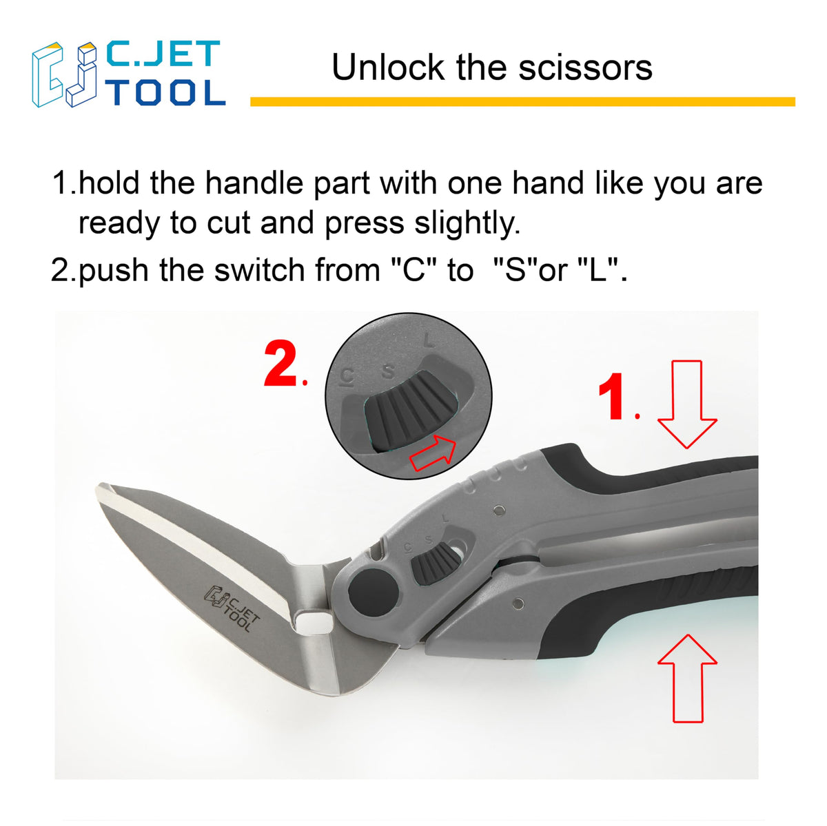 C.JET TOOL 10 soft grip handle showcases ergonomic design for comfortable prolonged use.