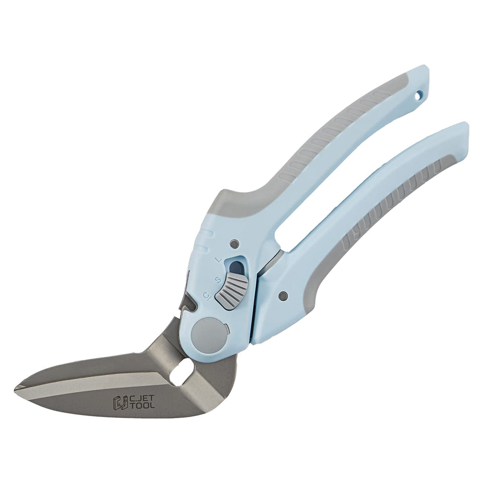 C.JET TOOL 8-inch heavy-duty carpet cutter with a soft grip for precise cuts.