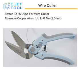 C.JET TOOL in use on carpet demonstrates safe, controlled trimming.