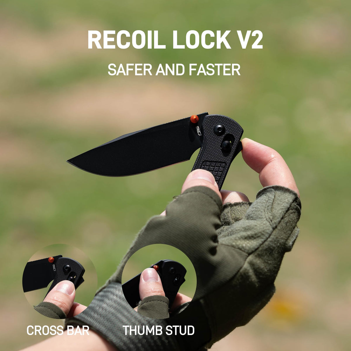 CJRB Bolt folded profile demonstrating compact everyday carry.
