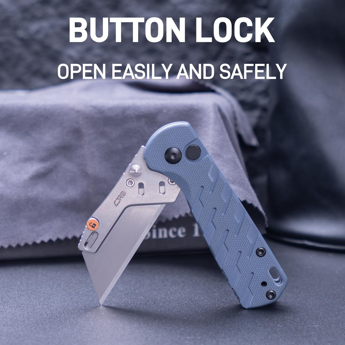 CJRB Boxer 2.3-inch steel blade designed for versatile daily tasks.