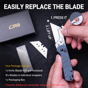 CJRB Boxer G10 yellow-pattern handle offers secure grip and visibility during tasks.