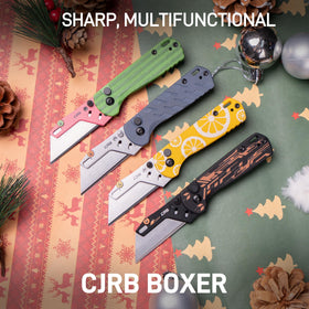 CJRB Boxer packaging includes blades and box for immediate setup.