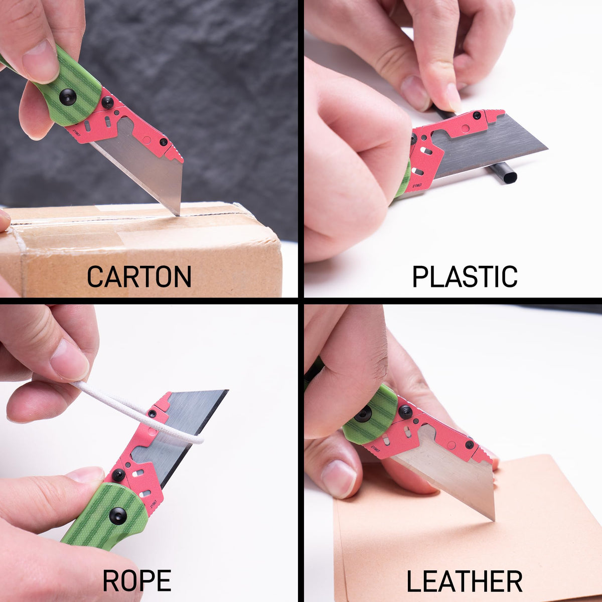 CJRB Boxer pocket clip and lanyard hole for easy carry.