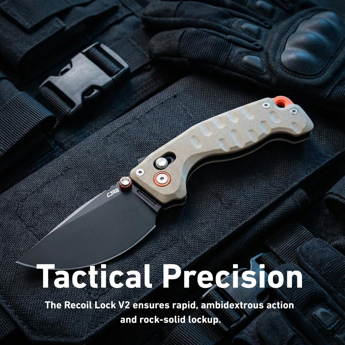 CJRB DoubleTap compact EDC design suited for camping and hiking needs.