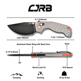 CJRB DoubleTap with Recoil Lock V2 delivers smooth action and secure lockup.