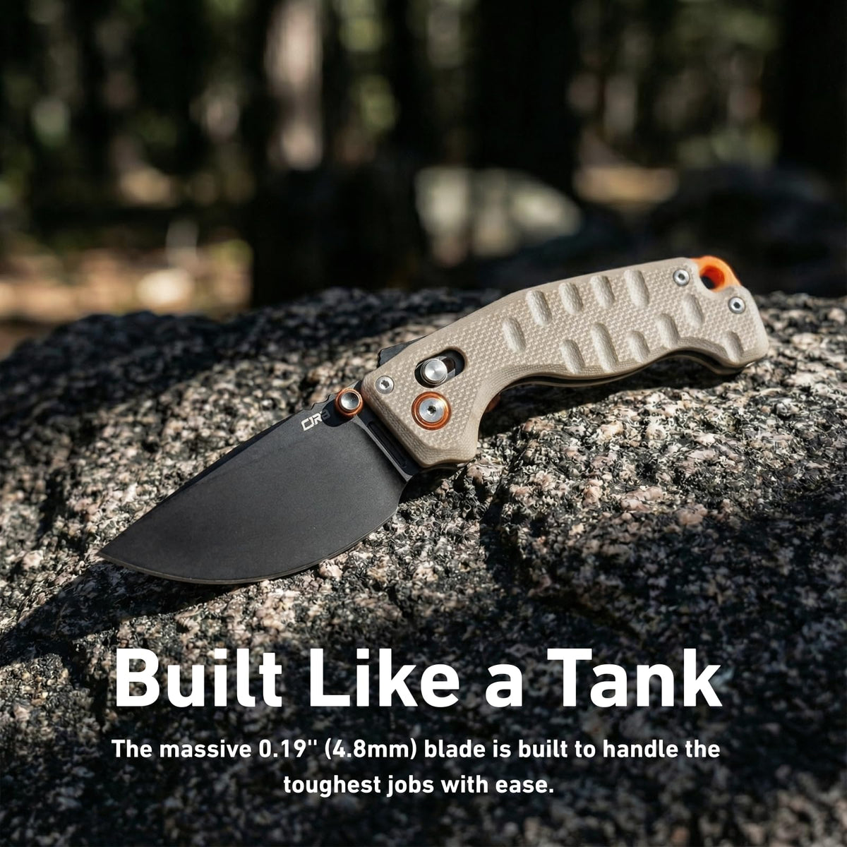 CJRB DoubleTap pocket clip enables easy daily carry and quick access.