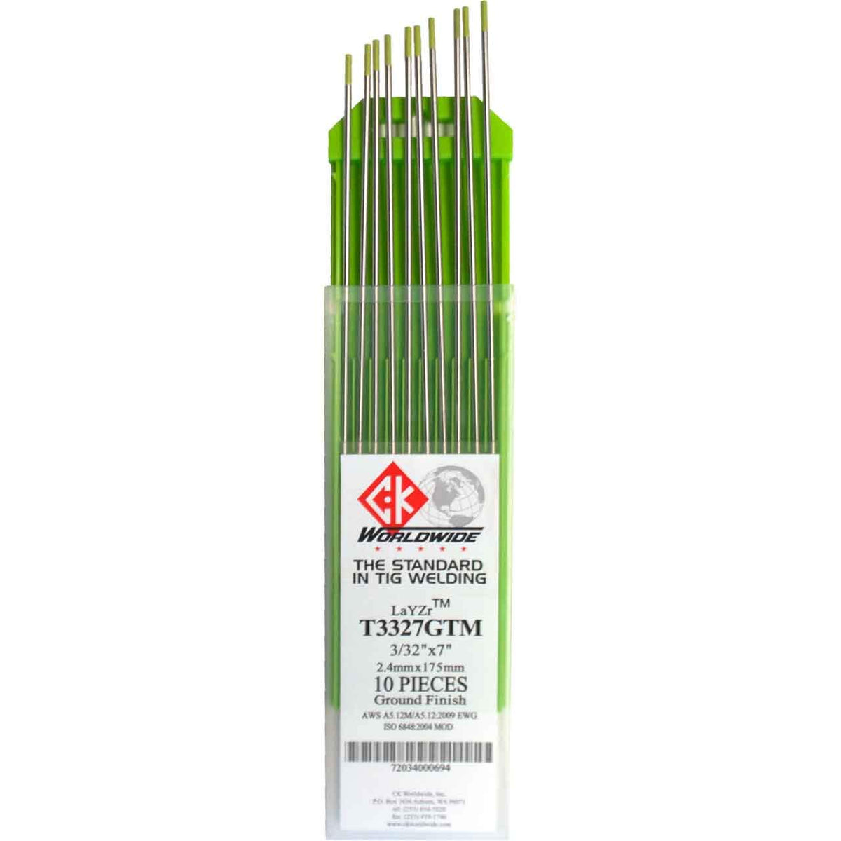 CK Worldwide LaYZr tungsten electrode tip-geometry demonstrating stable arc performance