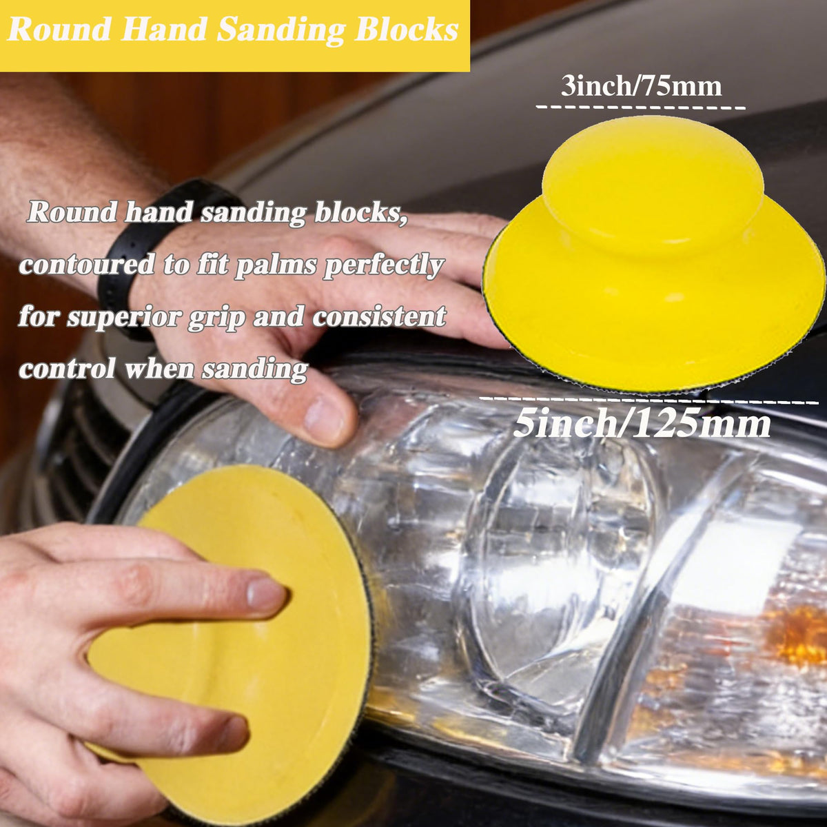 CKFCXC mouse shaped hand block provides precise, fatigue free sanding.