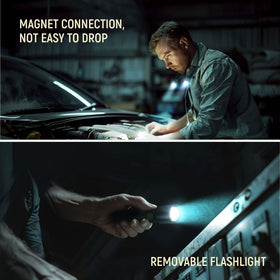 CLAKAP LED Neck Light water-resistant design suitable for workshop and outdoor use.