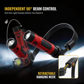CLAKAP neck light with USB-C charging for quick recharges.