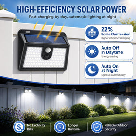CLAONER 120-degree motion detection light enhances security around doors and patios.