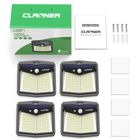 CLAONER bright 128 LED wall lights ideal for entryways and patios.