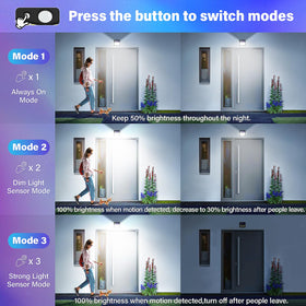 CLAONER three-mode lighting supports hands-free safety and ambiance outdoors.