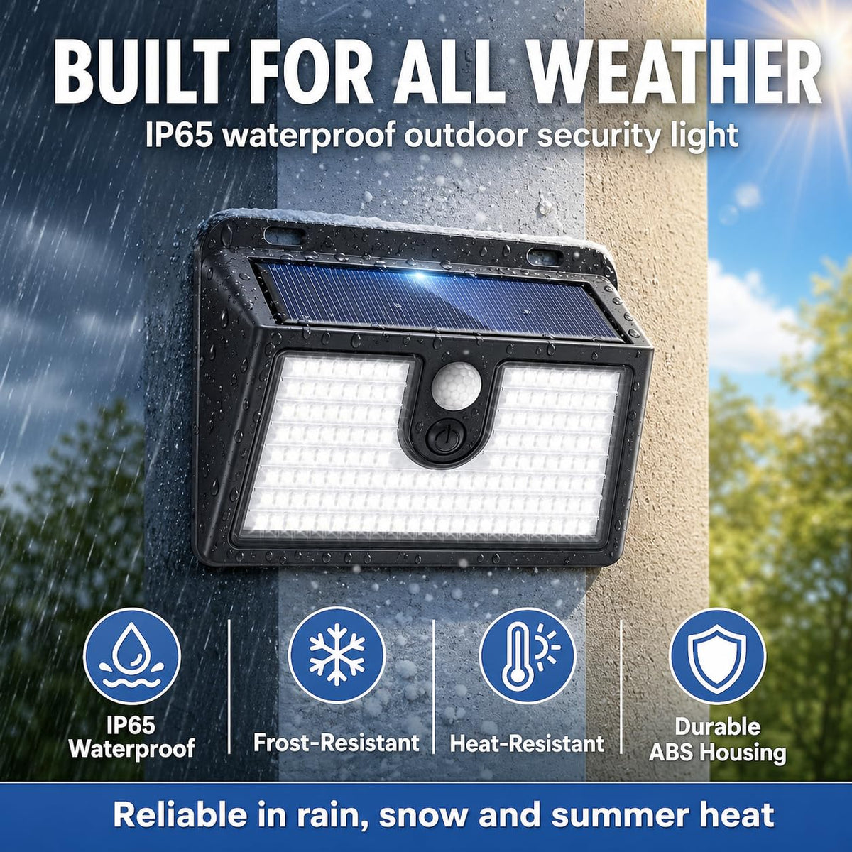 CLAONER easy-install outdoor light simplifies setup with screws, tape, or rope.