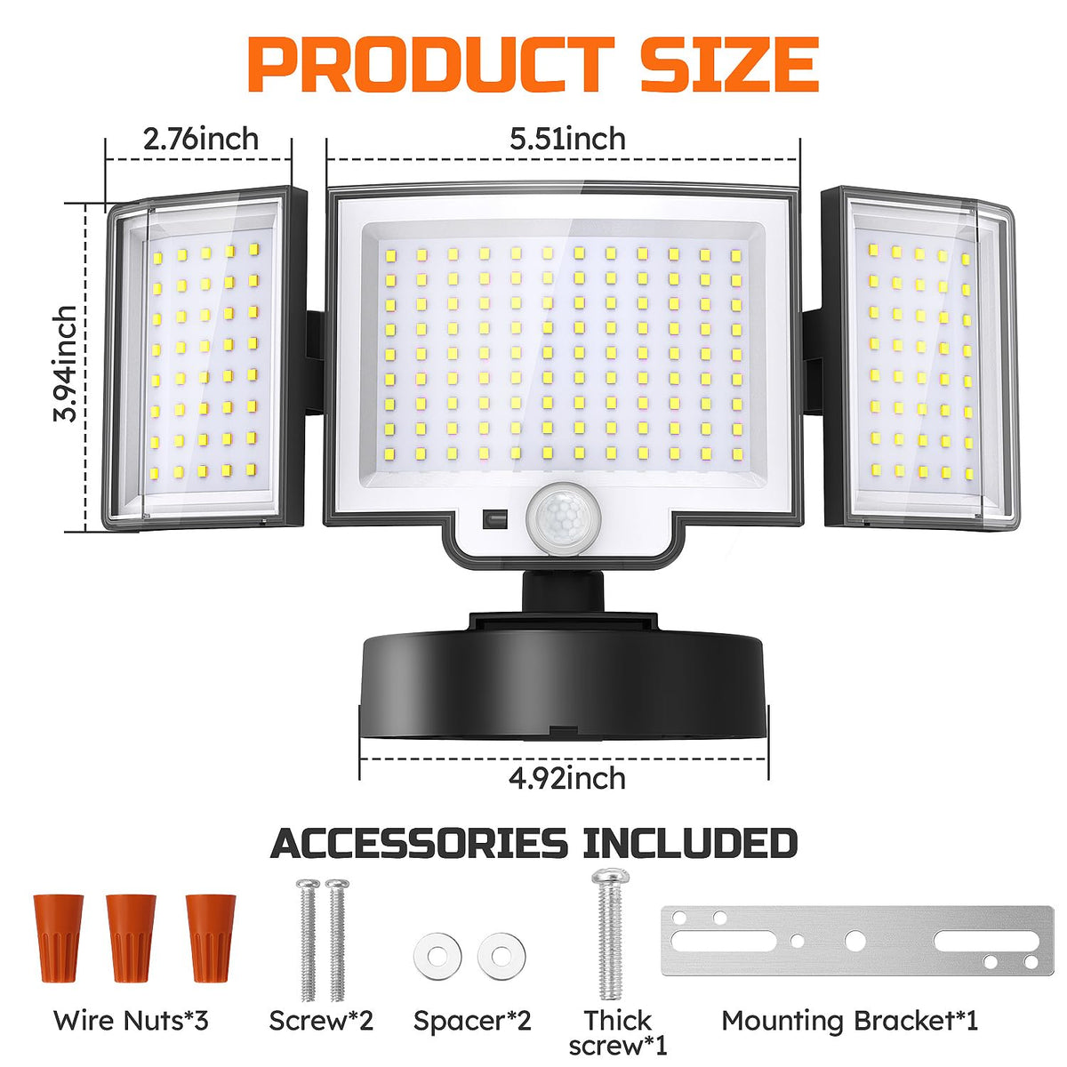 CLAONER LED security light built to last with over 50,000 hours of operation.