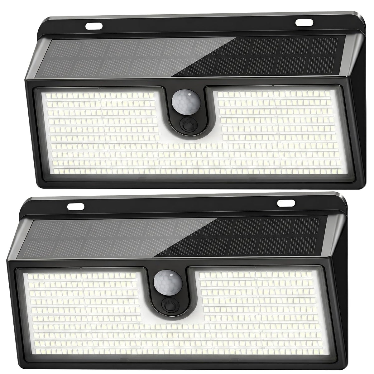 CLAONER Solar Lights Outdoor front view with 452 LEDs for bright coverage