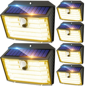 CLAONER solar lights outdoor 6-pack with 126 LEDs deliver bright, even yard illumination.