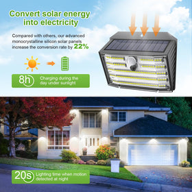 CLAONER solar lights outdoor install kit with screws and adhesive