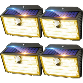 CLAONER solar lights 4-pack for wireless accent lighting around yard and deck