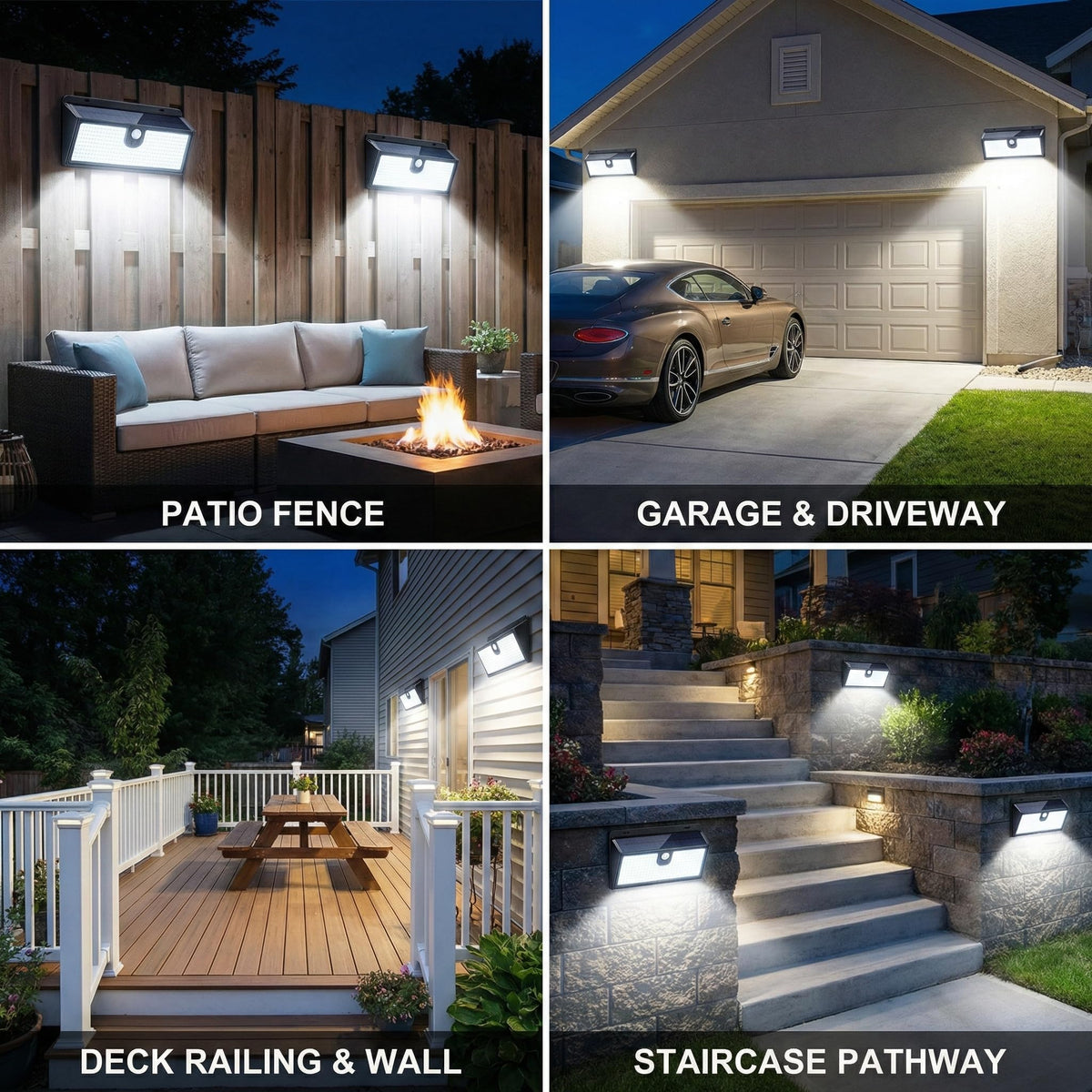 CLAONER Solar Lights Outdoor two-pack packaging for outdoor coverage