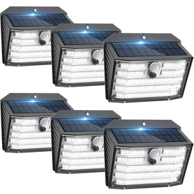 CLAONER solar motion lights outdoor front view provides bright entryway security.