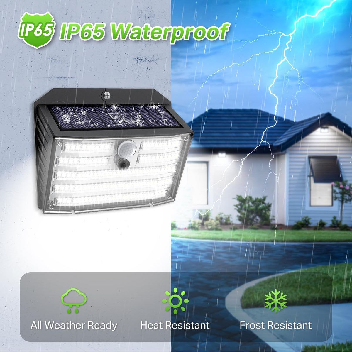 CLAONER solar motion lights offer three modes for customizable lighting.