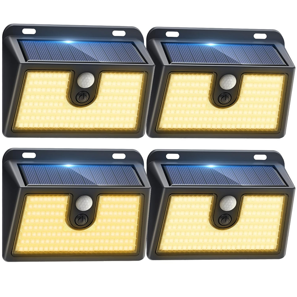 CLAONER solar motion outdoor lights bright front yard coverage up to 322 sq ft