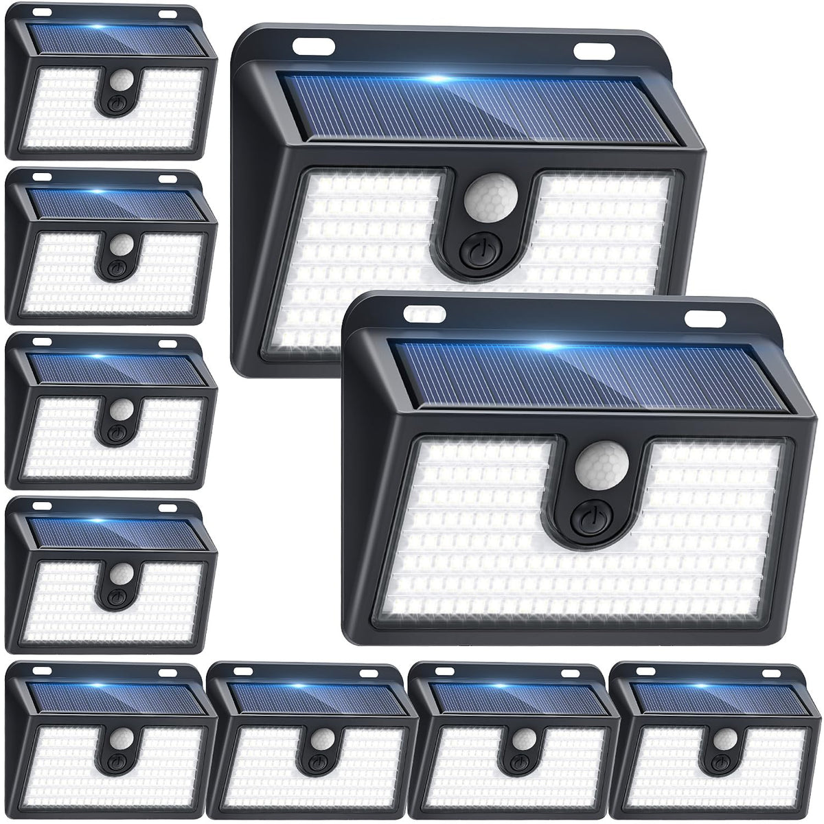 CLAONER solar motion sensor outdoor lights with wide coverage brighten walkways safely.