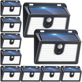 CLAONER solar motion sensor outdoor lights with wide coverage brighten walkways safely.