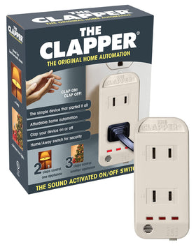 Clapper original sound activated switch mounted on wall for hands-free lighting.