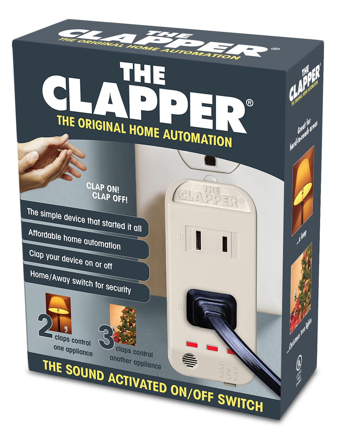 Clapper plugs into a standard outlet for quick, simple setup.