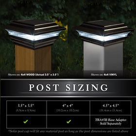Classy Caps SL211B fits 4x4 posts with adaptor included for a universal fit