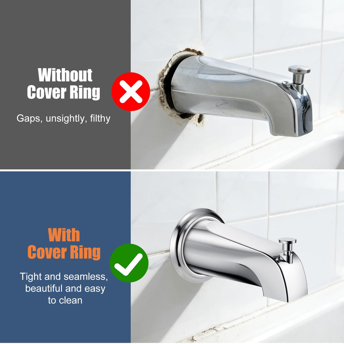 Claywie fast-flow tub spout boosts bath filling speed