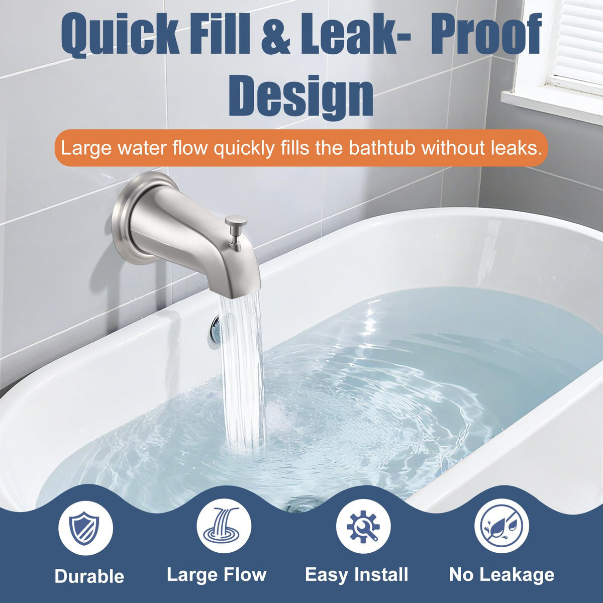 Claywie slip-fit 1/2 inch copper pipe spout for easy replacement