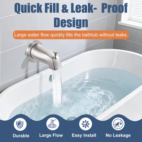 Claywie slip-fit 1/2 inch copper pipe spout for easy replacement