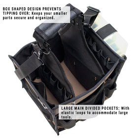 CLC 1528 multi-compartment tray keeps fasteners sorted and ready to grab.