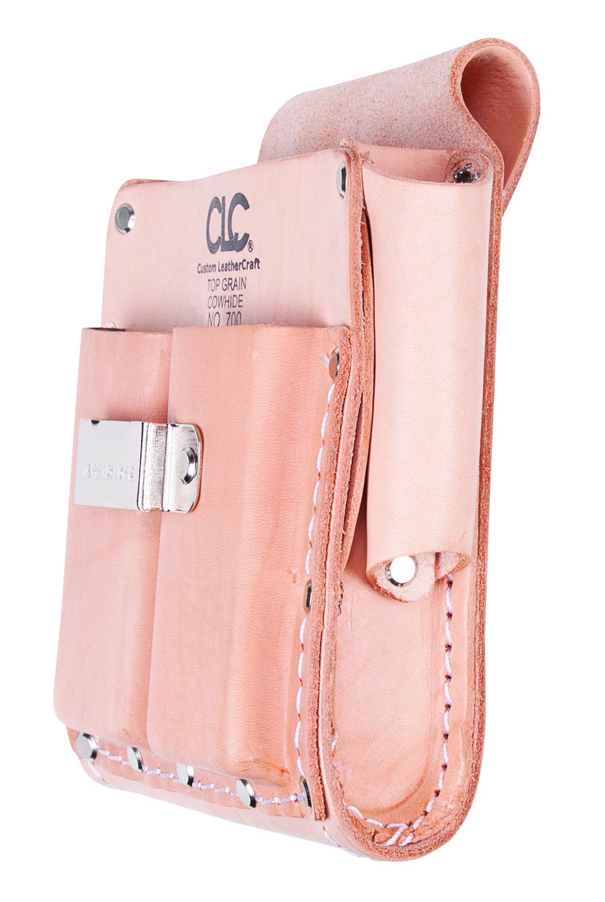 CLC 700 Tool Pouch belt fit accommodates belts up to 2-3/4 inches.