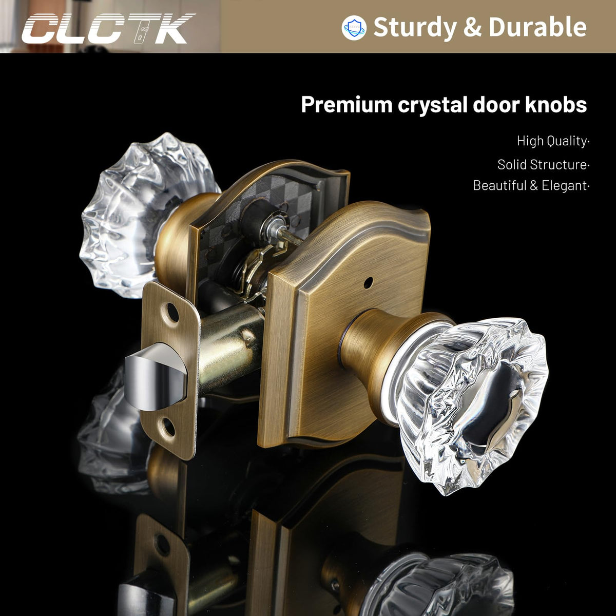 CLCTK crystal knob close-up highlights fluted glass and premium finish for refined interiors