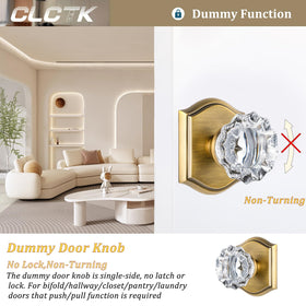 CLCTK door-application example shows suitability for hallway, closet, pantry, and laundry doors.