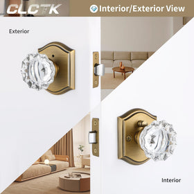 CLCTK interior knob with push-button lock provides convenient privacy on bedrooms and baths