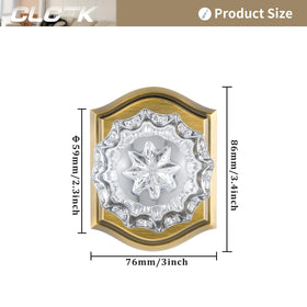 CLCTK pack-of-2 display demonstrates coordinated interior door styling with glass knobs.