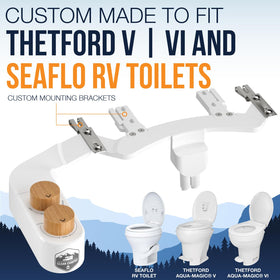 Clean Camper bidet rear spray delivers thorough cleansing on Thetford V/VI